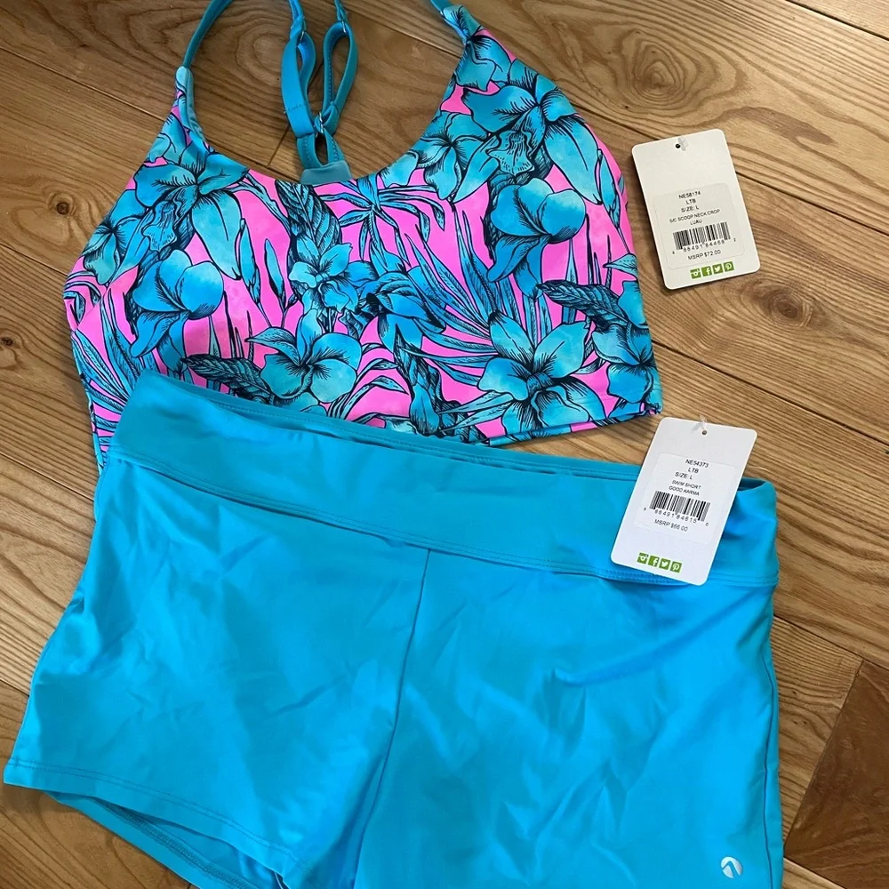 Next Direct Blue and Pink Bikini Swimwear - Picture 1 of 3